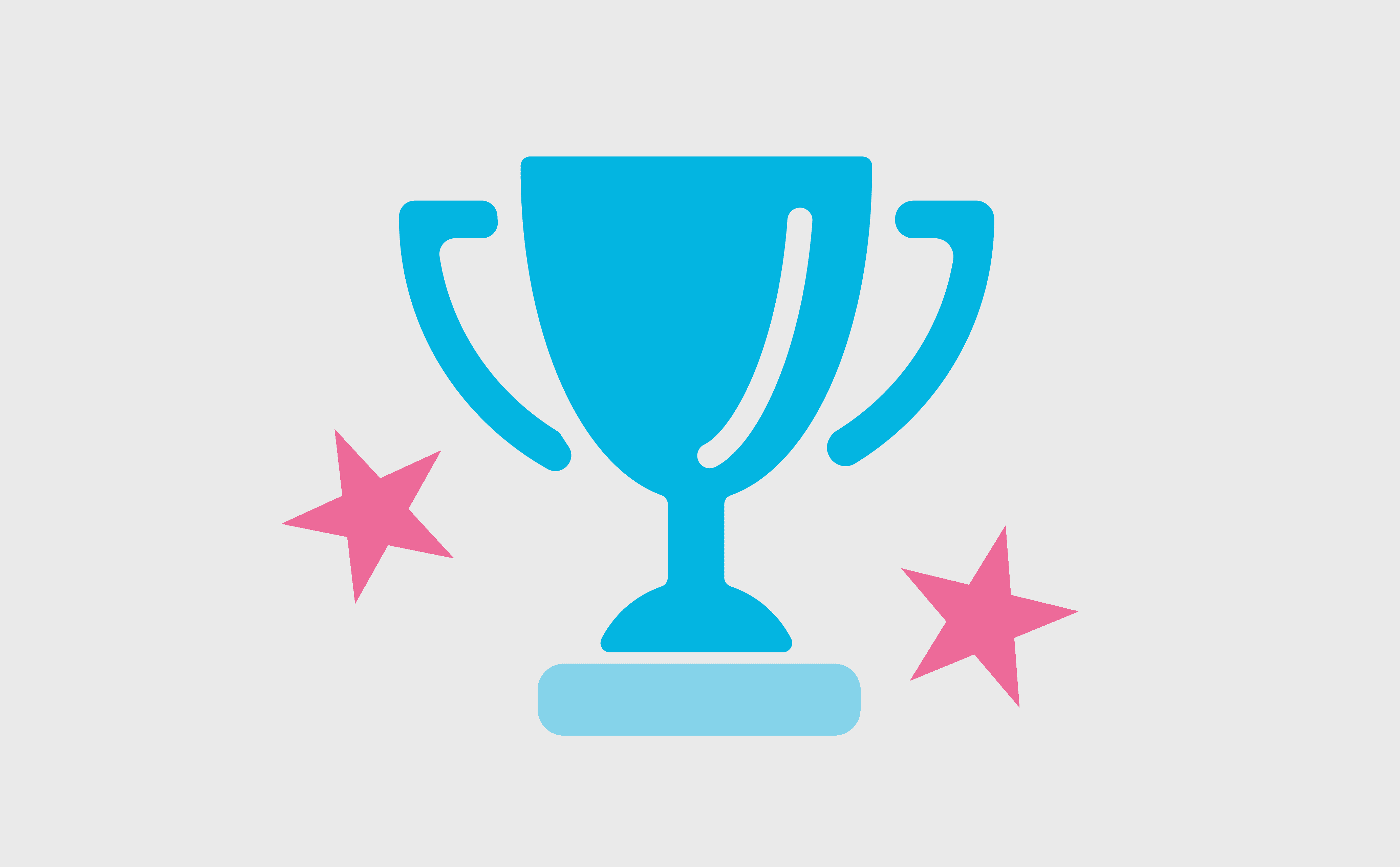 Blue trophy cup